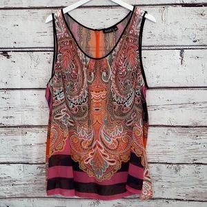 NWT ANA SHEER SLEEVELESS TANK TOP BLOUSE - 2X